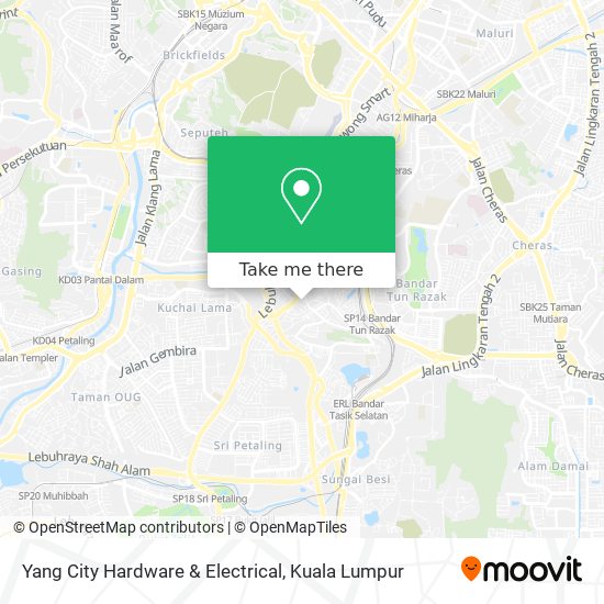 Yang City Hardware & Electrical map