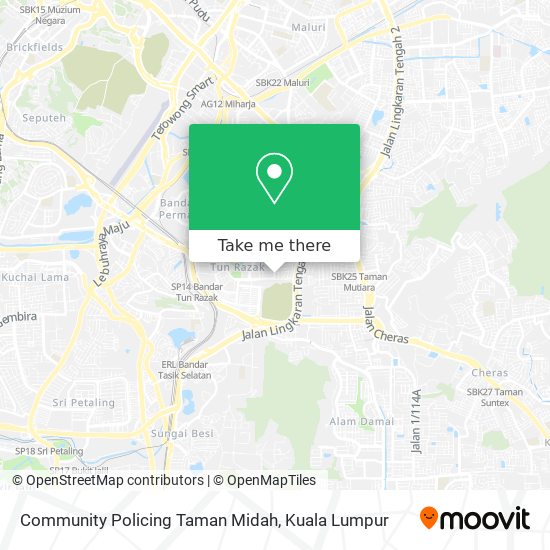 Community Policing Taman Midah map