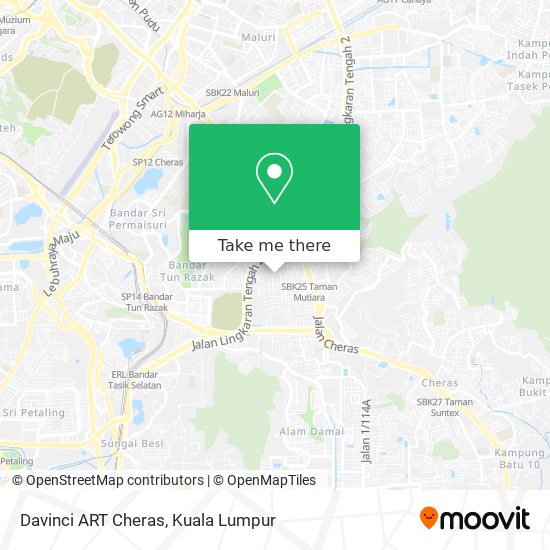 Davinci ART Cheras map