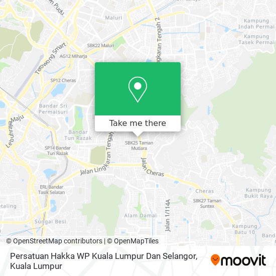 Peta Persatuan Hakka WP Kuala Lumpur Dan Selangor