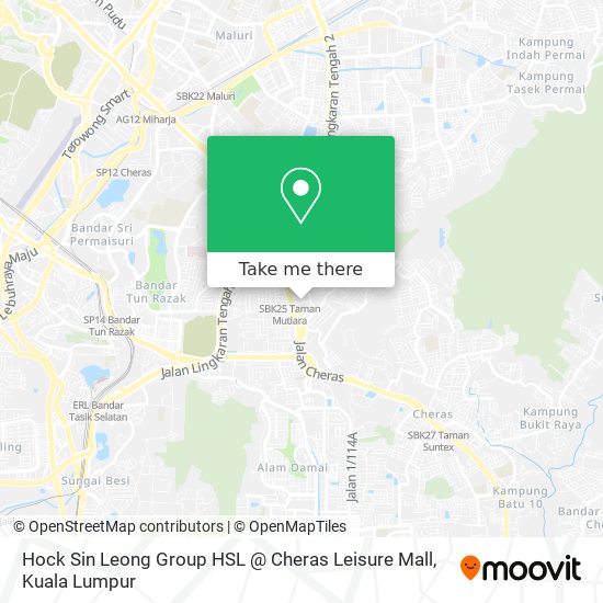 Hock Sin Leong Group HSL @ Cheras Leisure Mall map