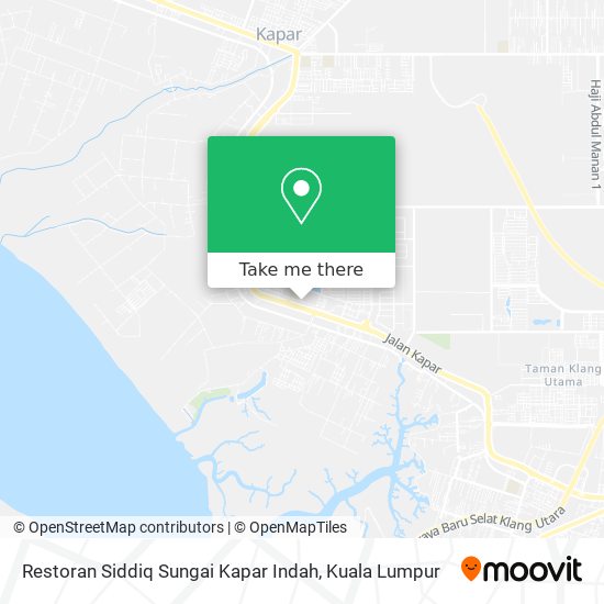 Peta Restoran Siddiq Sungai Kapar Indah