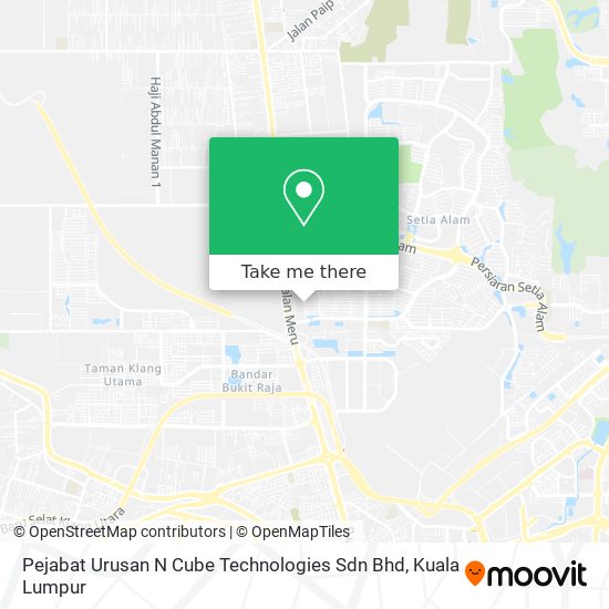 Pejabat Urusan N Cube Technologies Sdn Bhd map