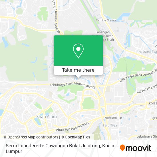 Peta Serra Launderette Cawangan Bukit Jelutong