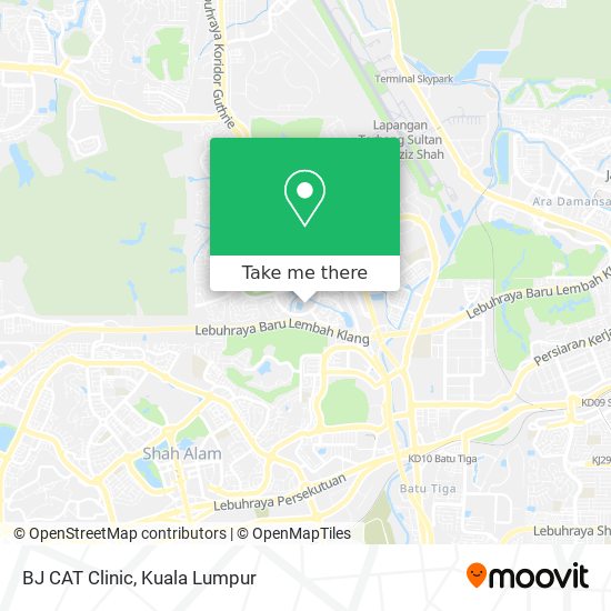 BJ CAT Clinic map