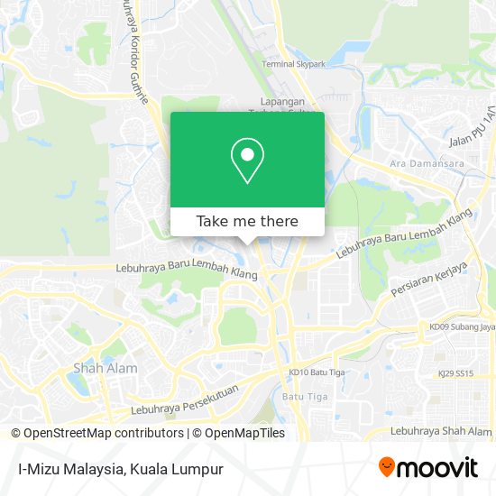 I-Mizu Malaysia map