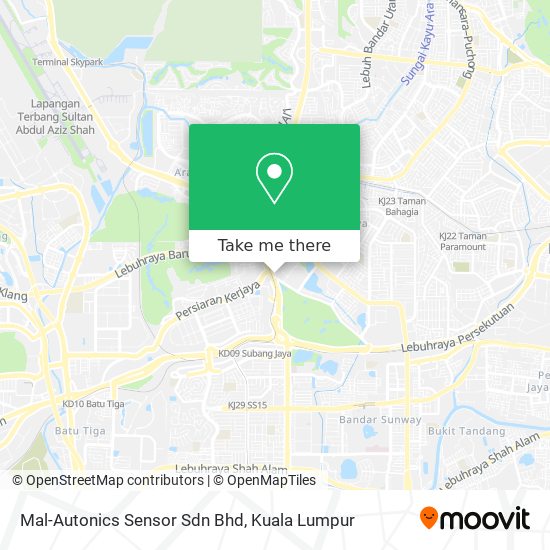 Peta Mal-Autonics Sensor Sdn Bhd