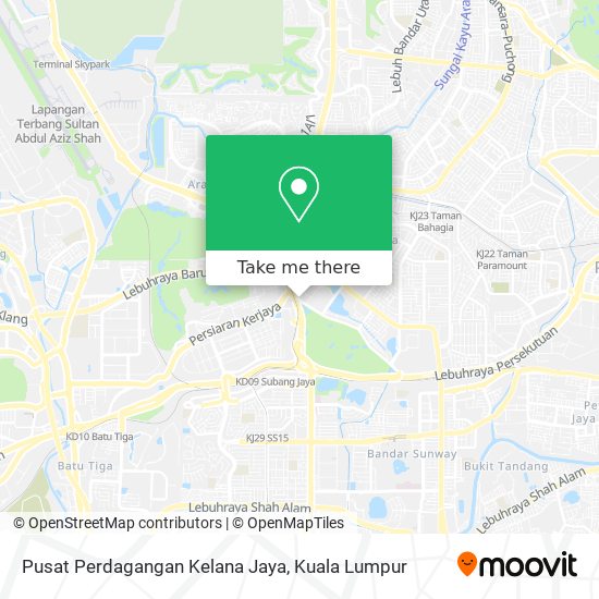 Peta Pusat Perdagangan Kelana Jaya