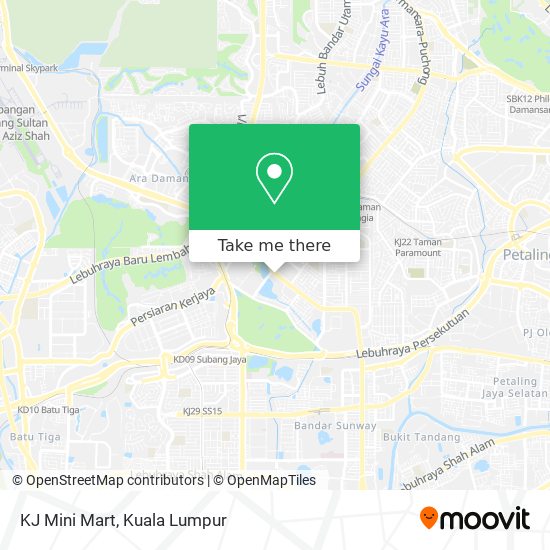 KJ Mini Mart map