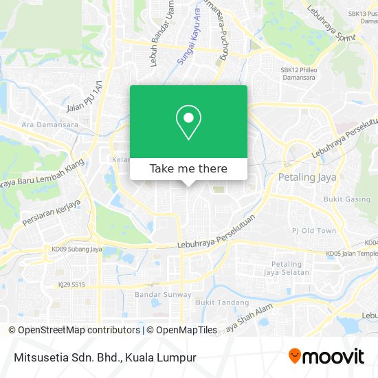 Mitsusetia Sdn. Bhd. map