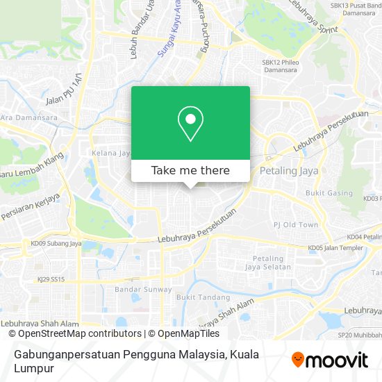 Peta Gabunganpersatuan Pengguna Malaysia
