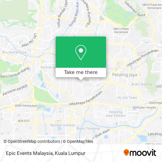 Epic Events Malaysia map