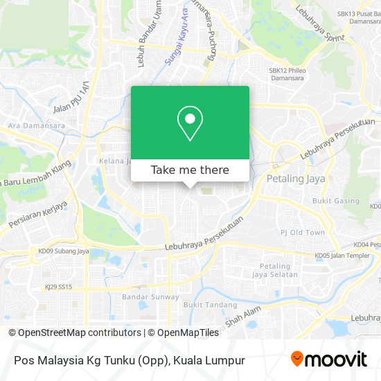 Peta Pos Malaysia Kg Tunku (Opp)