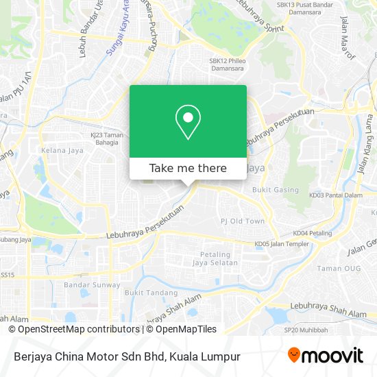 Berjaya China Motor Sdn Bhd map