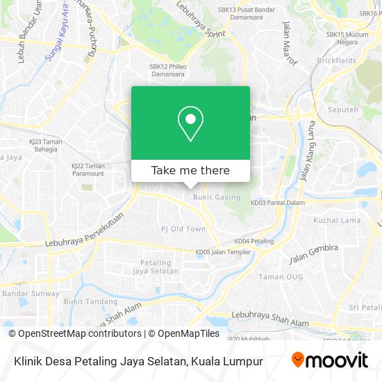 Klinik Desa Petaling Jaya Selatan map