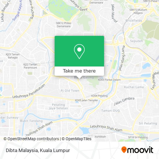 Peta Dibta Malaysia