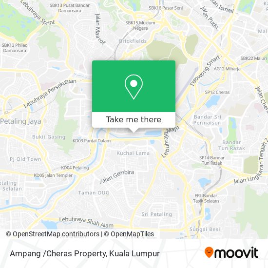 Ampang /Cheras Property map