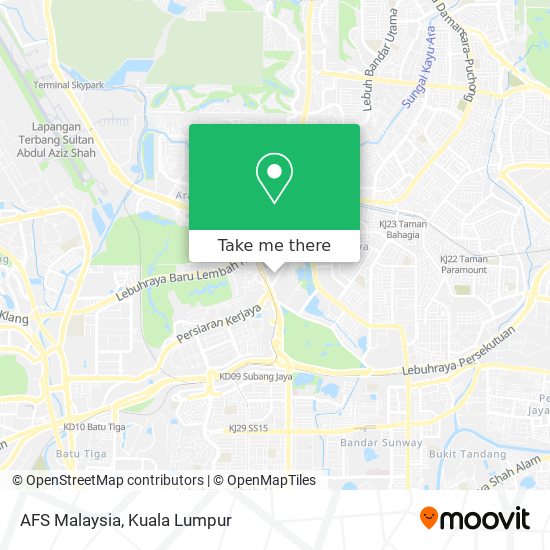 AFS Malaysia map