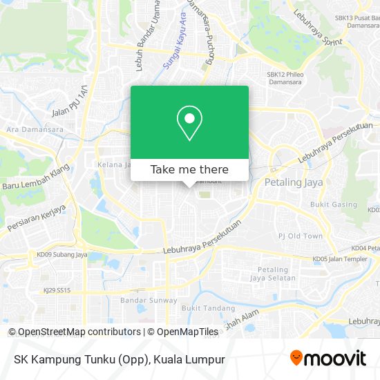 Peta SK Kampung Tunku (Opp)