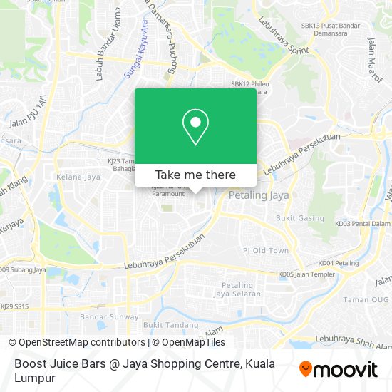Peta Boost Juice Bars @ Jaya Shopping Centre
