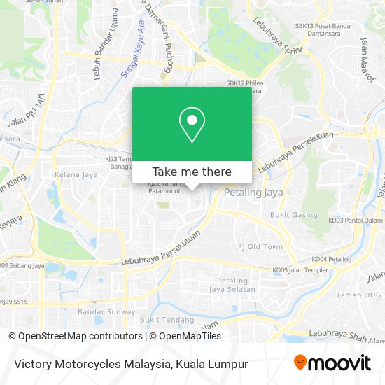 Peta Victory Motorcycles Malaysia