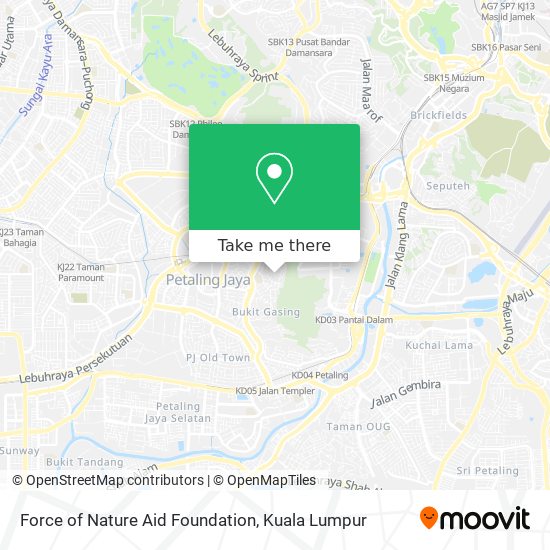 Force of Nature Aid Foundation map