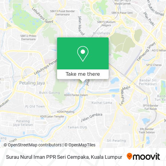 Surau Nurul Iman PPR Seri Cempaka map