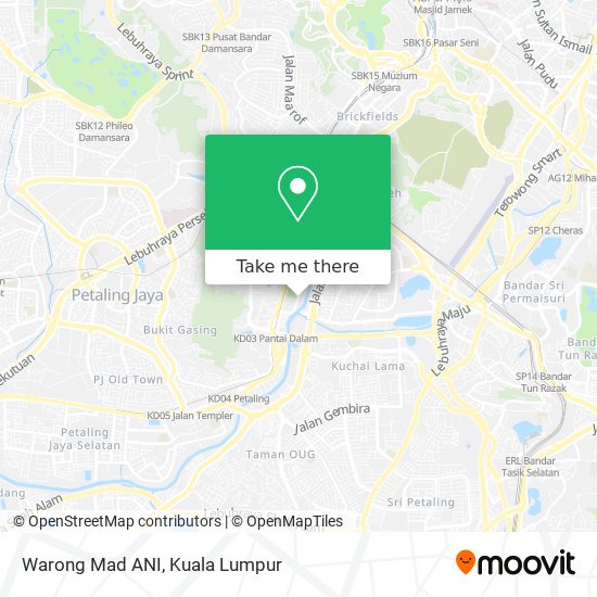 Warong Mad ANI map