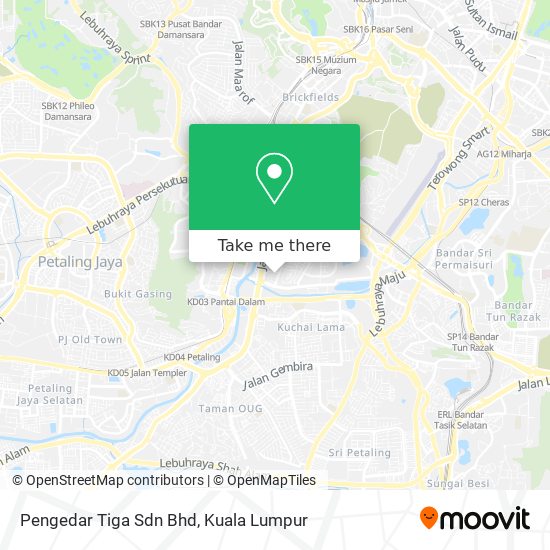 Pengedar Tiga Sdn Bhd map