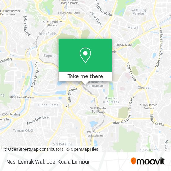 Nasi Lemak Wak Joe map