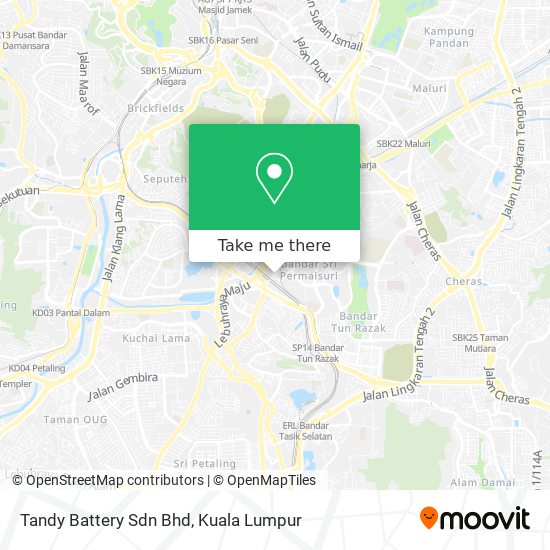 Tandy Battery Sdn Bhd map