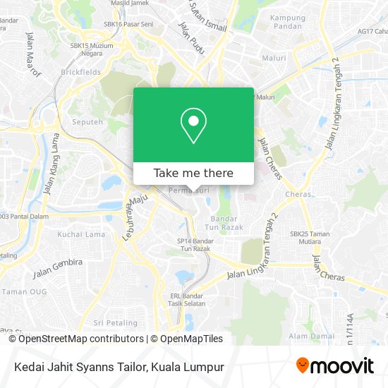 Kedai Jahit Syanns Tailor map