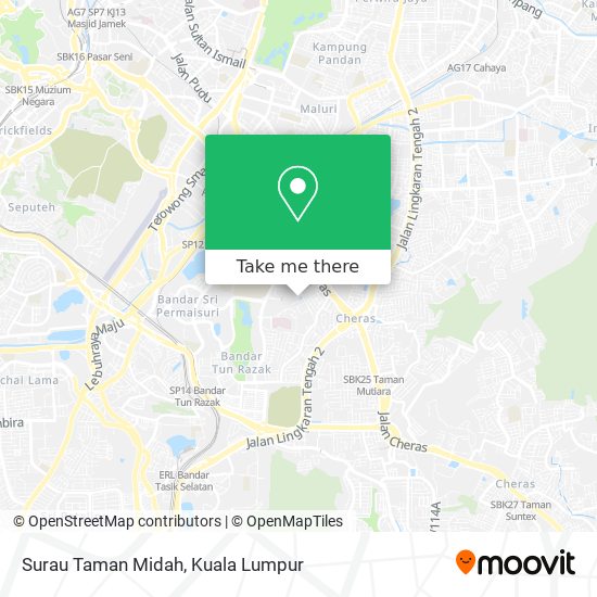 Surau Taman Midah map