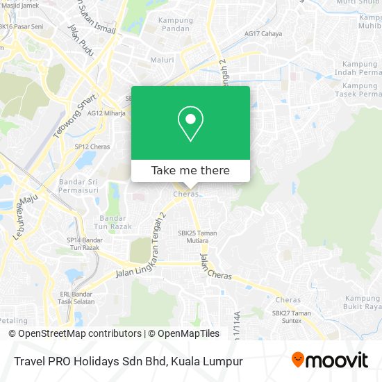 Travel PRO Holidays Sdn Bhd map
