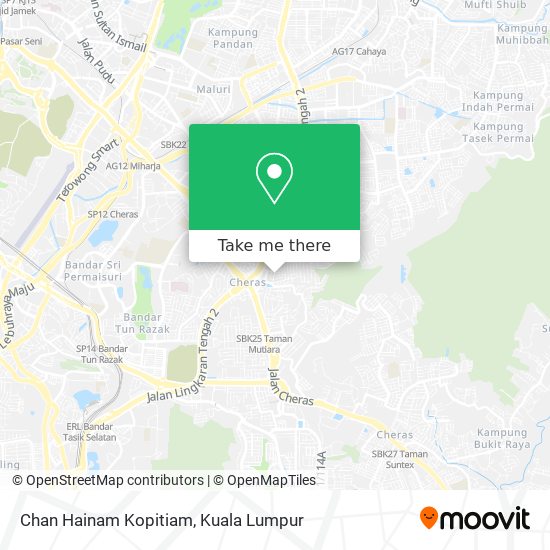 Chan Hainam Kopitiam map