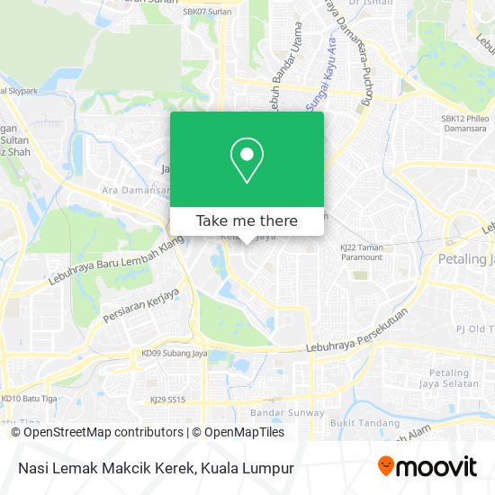 Peta Nasi Lemak Makcik Kerek