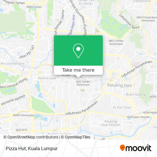 Pizza Hut map