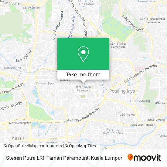 Peta Stesen Putra LRT Taman Paramount