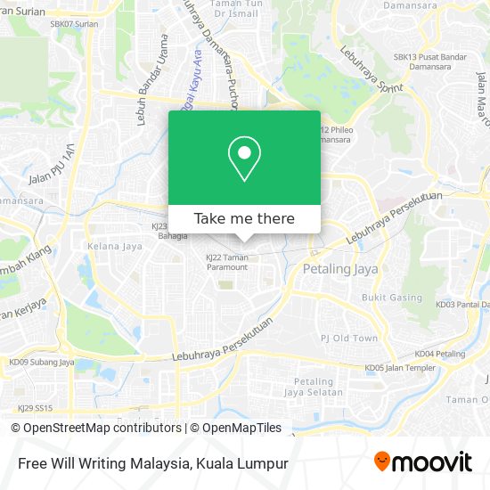 Free Will Writing Malaysia map