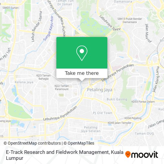 E-Track Research and Fieldwork Management map
