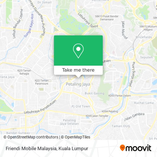 Friendi Mobile Malaysia map