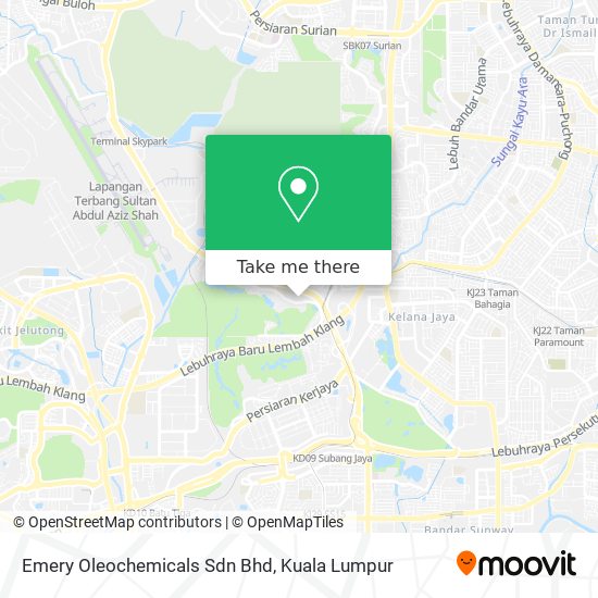 Emery Oleochemicals Sdn Bhd map