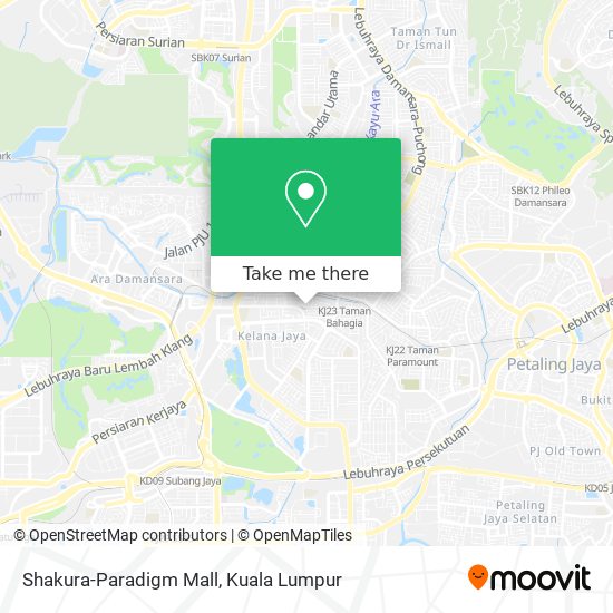 Peta Shakura-Paradigm Mall