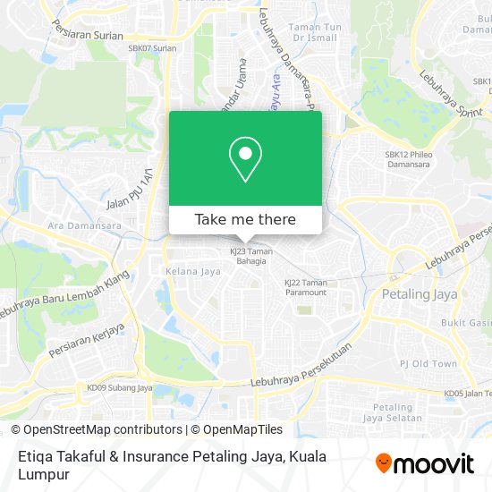 Etiqa Takaful & Insurance Petaling Jaya map