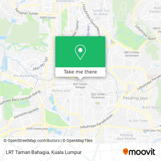 LRT Taman Bahagia map