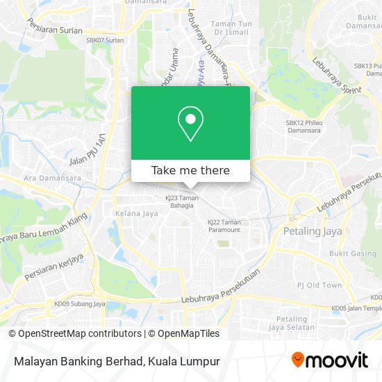 Malayan Banking Berhad map