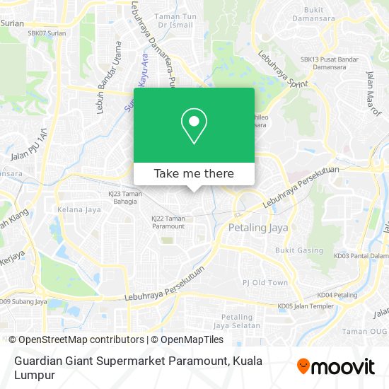 Guardian Giant Supermarket Paramount map