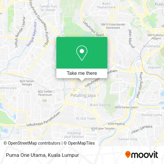 Puma One Utama map