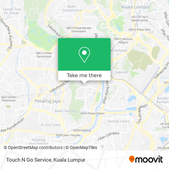 Touch N Go Service map