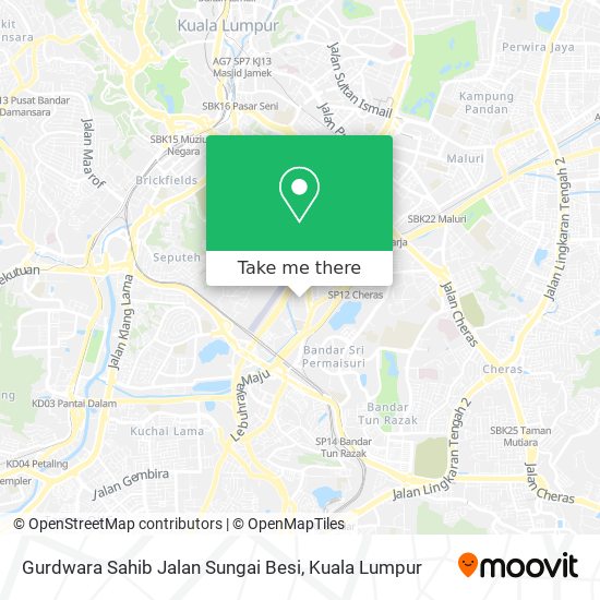Gurdwara Sahib Jalan Sungai Besi map